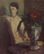 Edgar Degas The woman beside th vase Spain oil painting reproduction